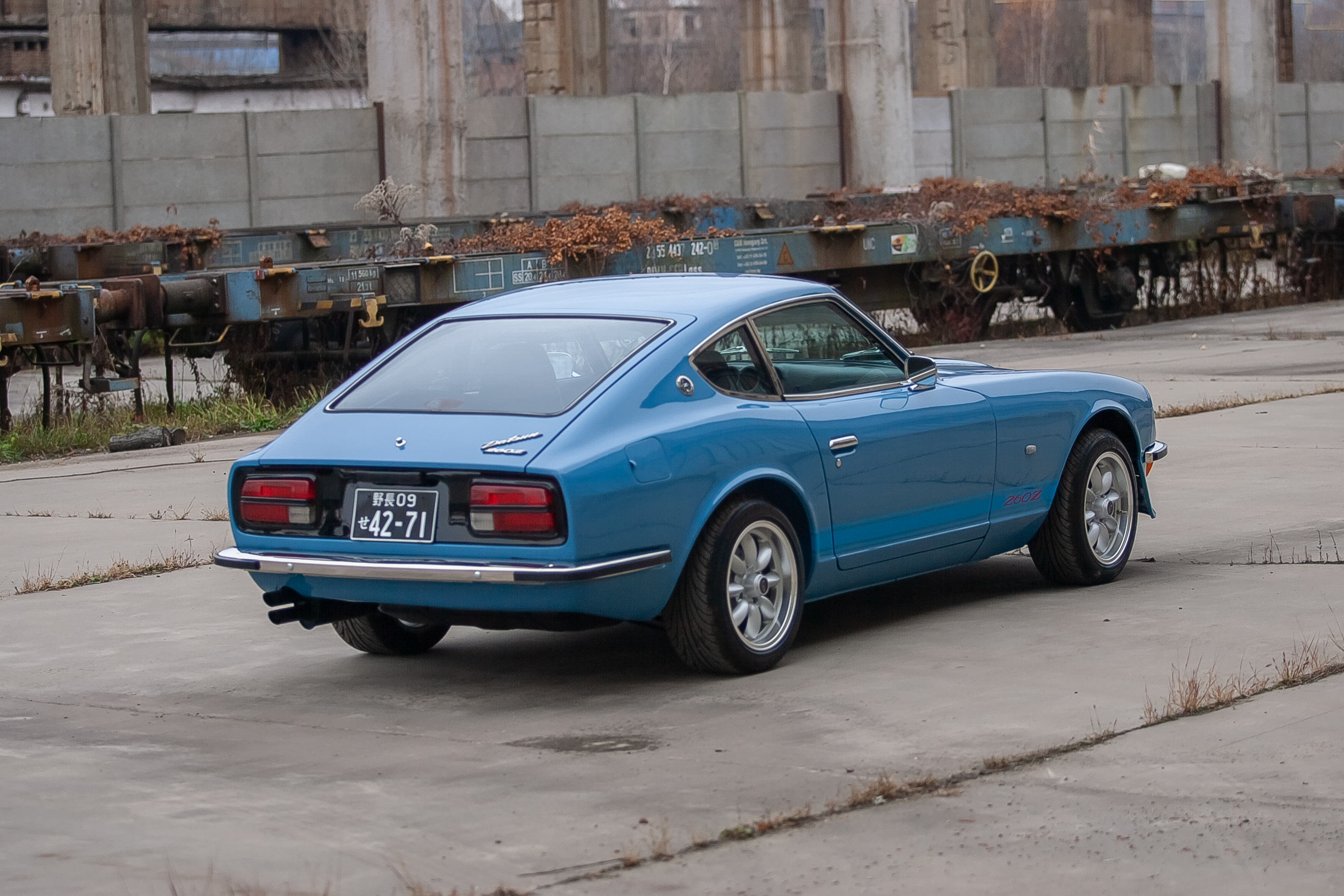 Blue Datsun 260Z for sale — Bavaria Sports Cars