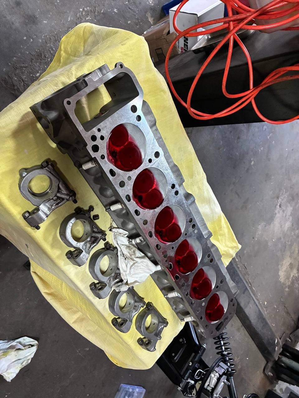 Datsun N42 cylinder head ports valves rebuilt — 240Z L24 engine