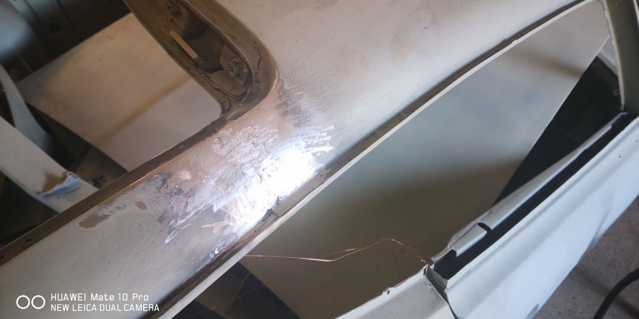 Datsun 240Z panel fabrication and structural welding