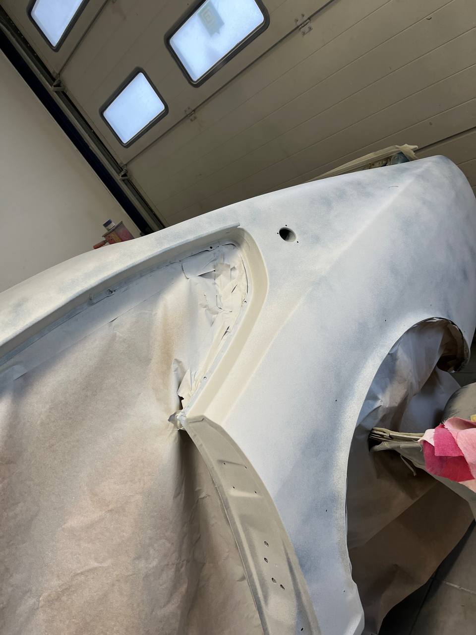 Datsun 260Z primer coat restoration — surface refinement S30