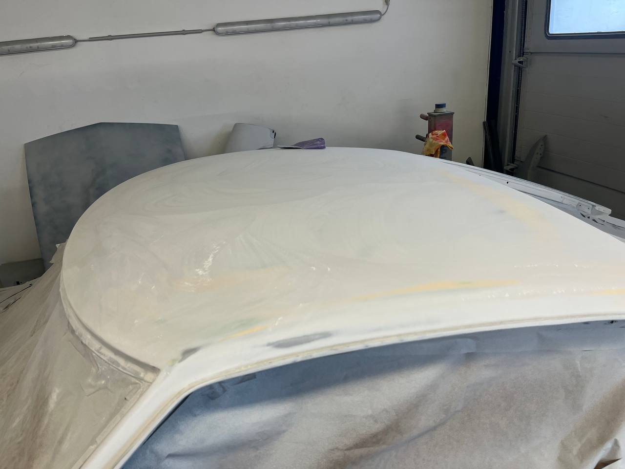 Datsun 260Z primer panel preparation — S30 bodywork Bavaria Sports Cars