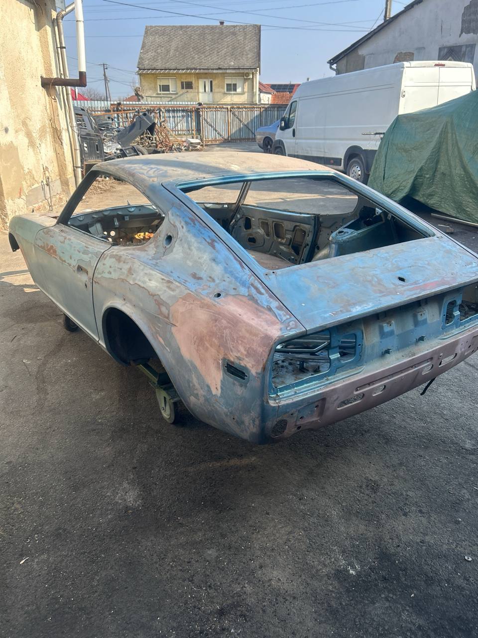 Datsun 260Z S30 sill area rust before repair — honest starting condition for restoration
