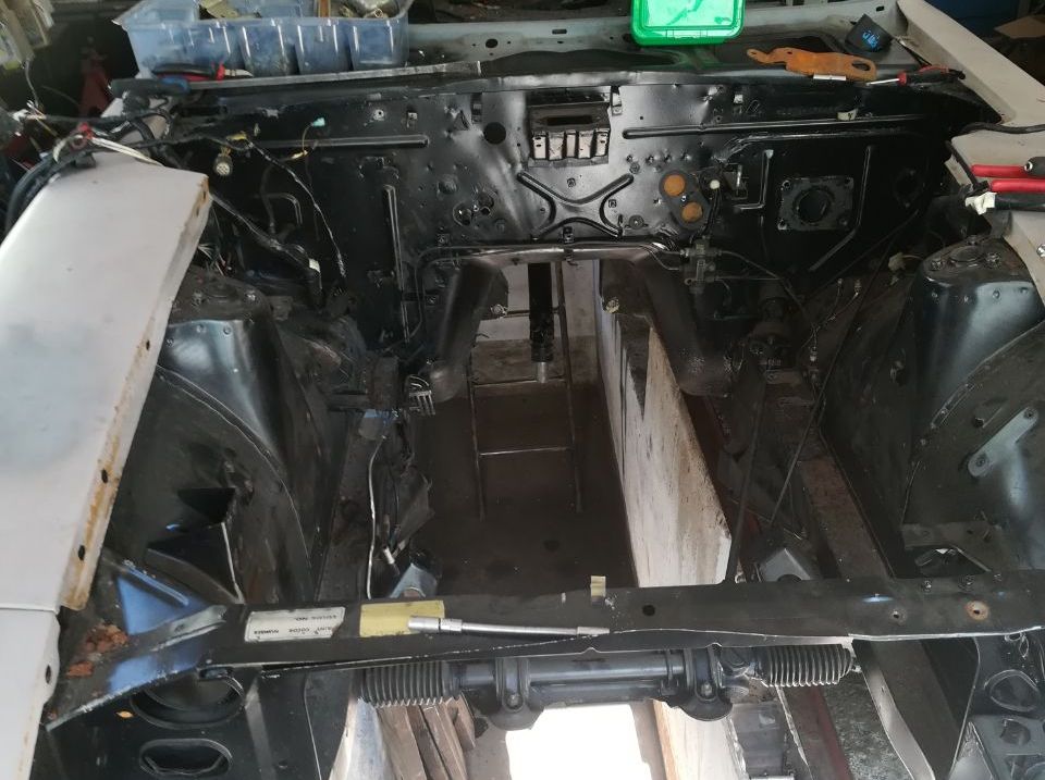 Datsun 280Z engine removed during complete strip-down — custom Datsun restoration