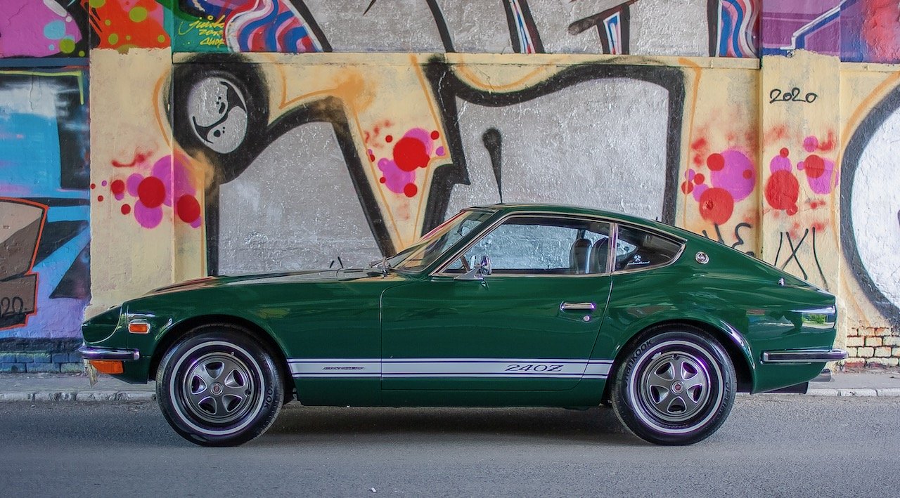 Racing Green Datsun 240z absolut neuwertigem Zustand restauriert zu verkaufen 4