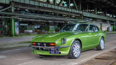 Datsun 280z in Avocado Green mit kompletter Innenraum Restaurierung zum Verkauf