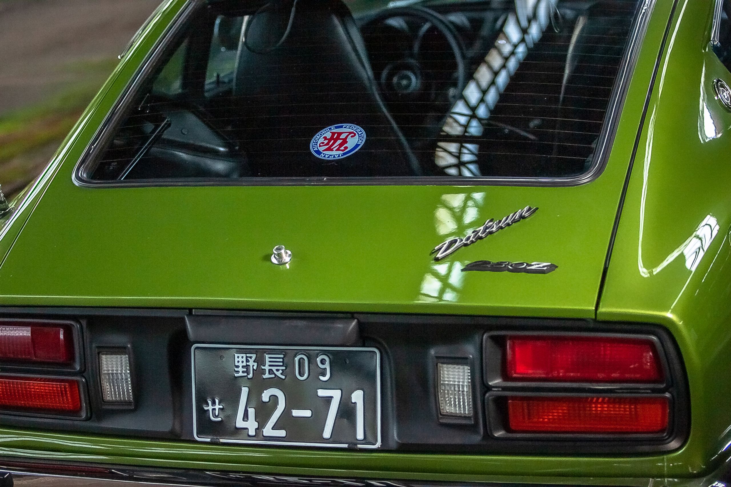 Fully restored 1976 DATSUN 280Z AVOCADO GREEN for sale - rear hatch