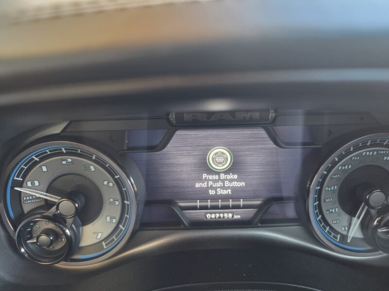 dodge Ram 1500 Gen 5 2022 Limited Black pickup truck interior speedometer